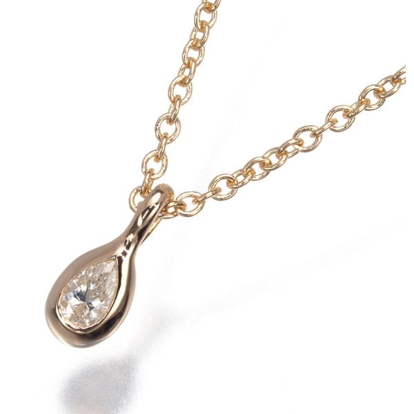 Tiffany&Co. Diamond Pear-Shaped Necklace 18K Rg By The Yard: Tiffany&Co. Diamond Pear-Shaped Necklace 18K Rg By The Yard This Tiffany & Co. necklace, part of the Diamonds By The Yard collection by Elsa Peretti, is made of 18k rose gold and features natural diam