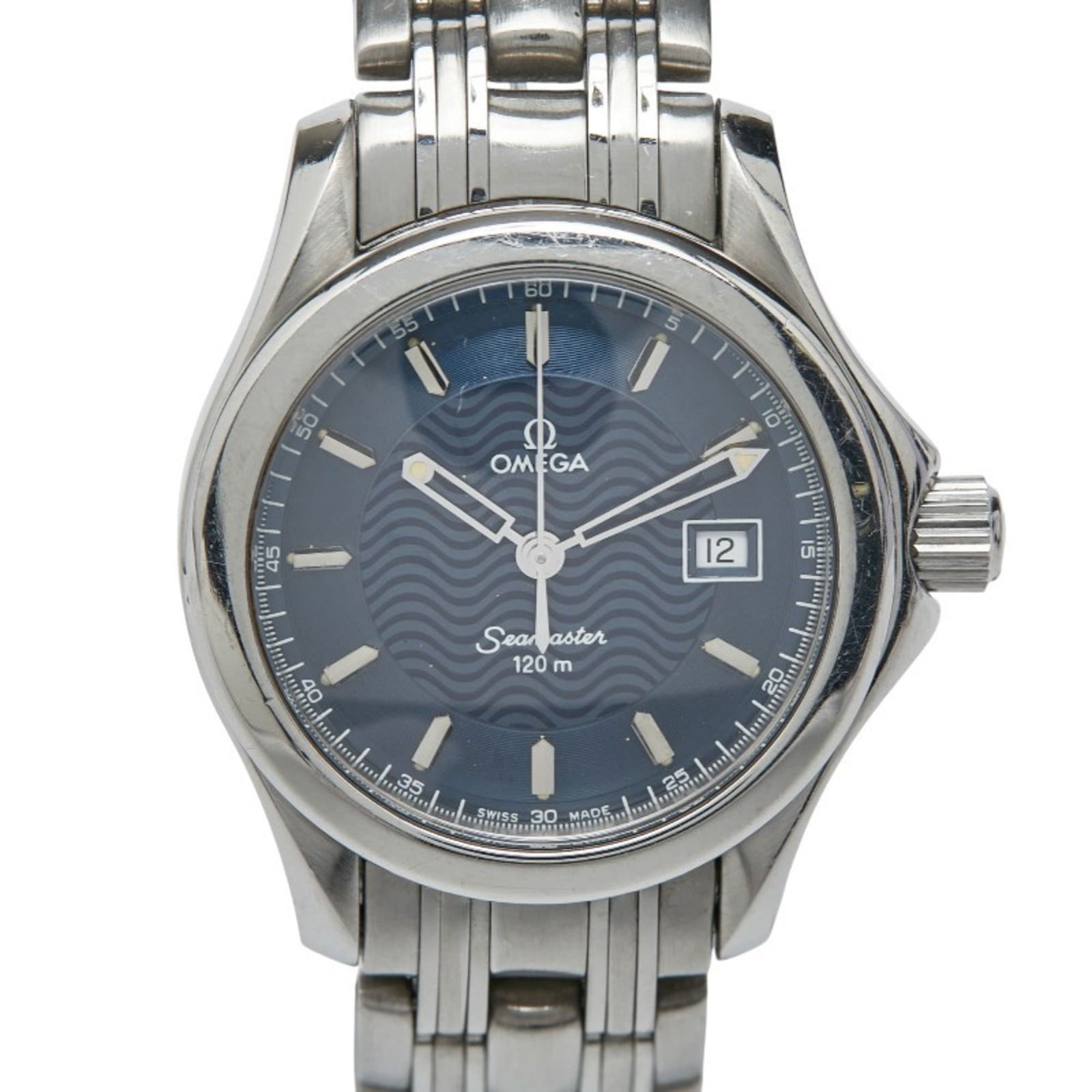 Wristwatch Omega: Wristwatch Omega The Omega Wristwatch for women features an analog display, stainless steel case and band, a 27.4mm case diameter, and is in good condition with signs of usage. Item Specifics: Brand: