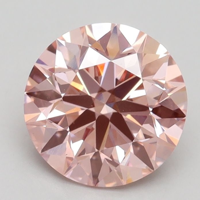 Loose Lab Diamond IGI Round 1.7ct Fancy Intense Pink VS1: Loose Lab Diamond IGI Round 1.7ct Fancy Intense Pink VS1 Loose lab-grown diamond weighing 1.7 carats, with a round cut, color Fancy Intense Pink, clarity VS1, and certified by IGI. It measures 7.56L x
