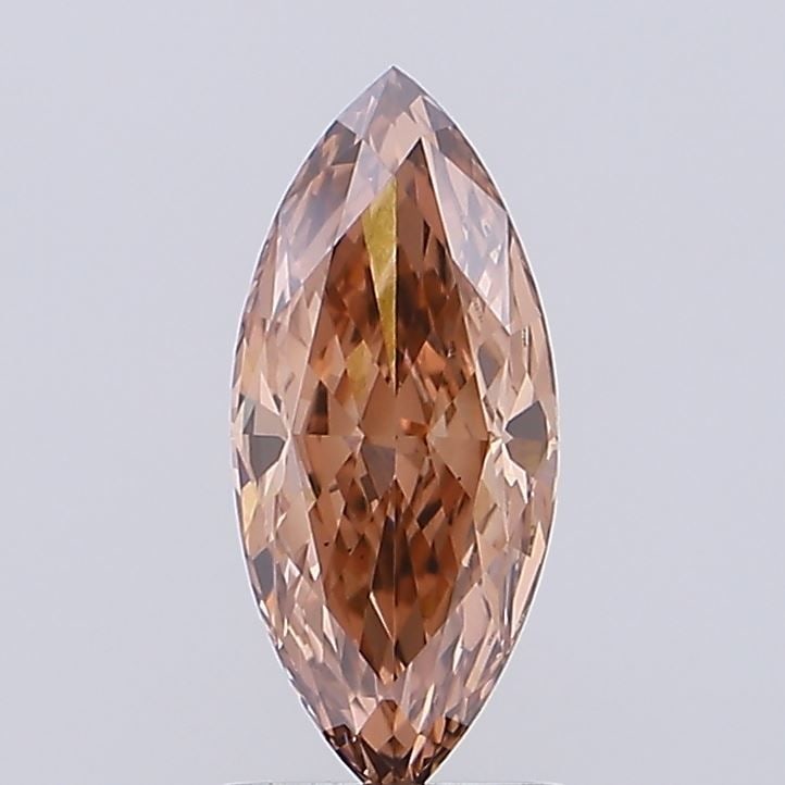 Loose Lab Diamond 1.63ct Fancy Brown VS1 - IGI Marquise: Loose Lab Diamond 1.63ct Fancy Brown VS1 - IGI Marquise Loose lab-grown diamond weighing 1.63ct, Fancy Brown color, VS1 clarity, certified by IGI, with measurements of 12.31L x 5.41W x 3.65H. Item