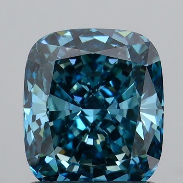 Loose Lab Diamond IGI Cushion Modified 1.1ct Fancy Vivid Blue VS1: Loose Lab Diamond IGI Cushion Modified 1.1ct Fancy Vivid Blue VS1 Loose lab-grown diamond, IGI certified, cushion modified cut, weighing 1.1ct, colored Fancy Vivid Blue with VS1 clarity, measurements