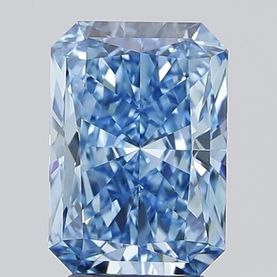 IGI Loose Lab Diamond 3.04ct Radiant Fancy Vivid Blue VVS1: IGI Loose Lab Diamond 3.04ct Radiant Fancy Vivid Blue VVS1 IGI Loose Lab Diamond weighing 3.04ct, characterized as Fancy Vivid Blue with VVS1 clarity; boasts excellent polish and symmetry, measuring