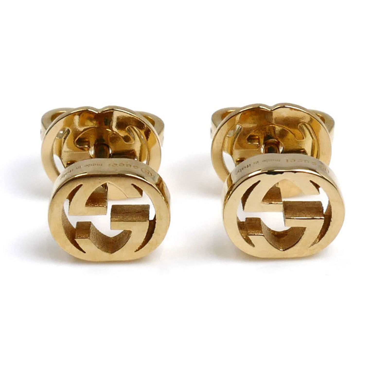 Gucci 18K Yellow Gold Stud Earrings (1 of 5)
