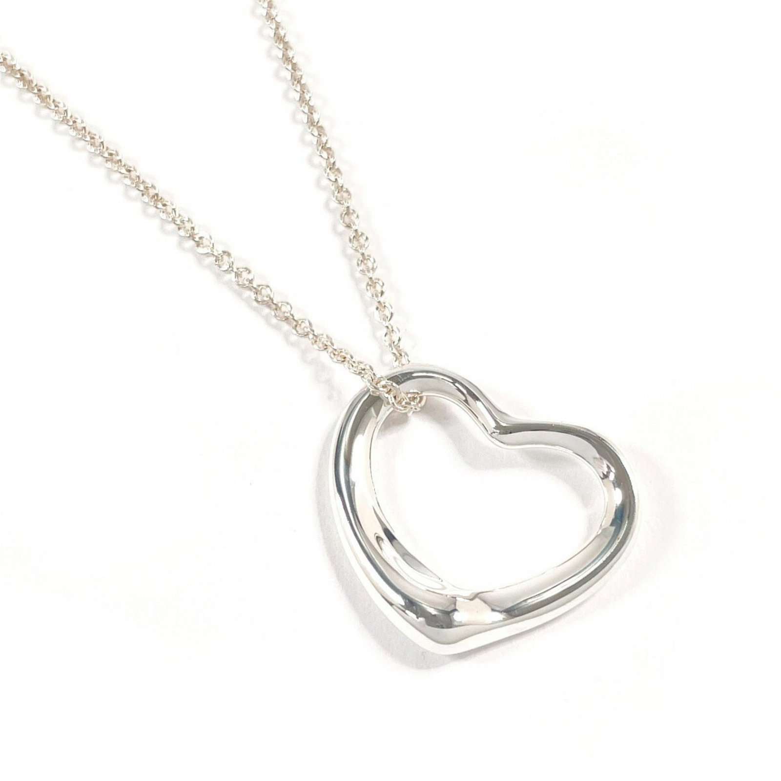 Tiffany & Co. Elsa Peretti Heart Necklace 925 Sterling Silver (1 of 6)