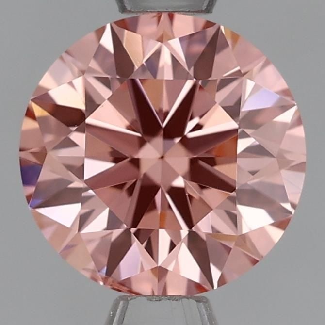 Loose Lab Diamond IGI Round 1.02ct Fancy Intense Pink VS2 - Ideal: Loose Lab Diamond IGI Round 1.02ct Fancy Intense Pink VS2 - Ideal Loose lab-grown diamond weighing 2.04 carats, with a color grade of J and clarity VS2, certified by IGI. Measurements are 7.75L x