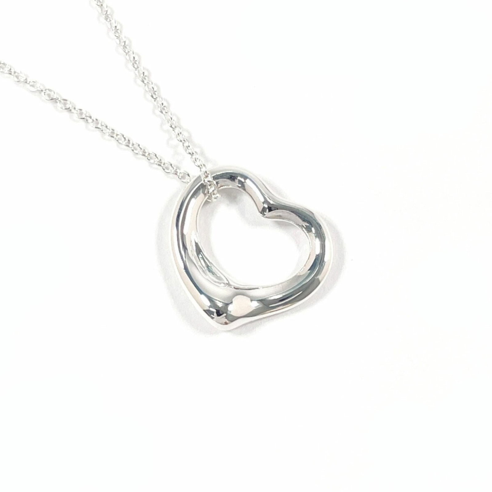 Tiffany & Co. Elsa Peretti Heart Necklace 925 Sterling Silver for Women (1 of 7)