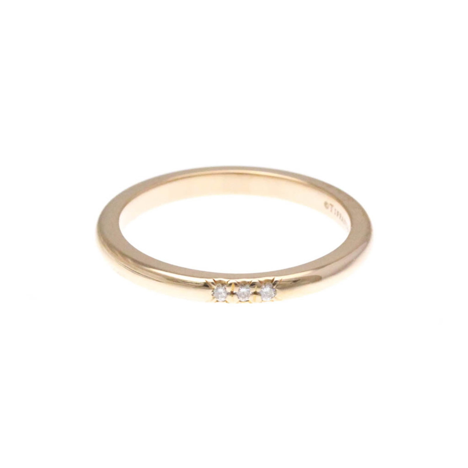 Tiffany 18K Pink Gold Band Ring: Tiffany 18K Pink Gold Band Ring Tiffany 18K pink gold band ring, size 5.5, weighing 2.5g, in very good used condition with slight signs of wear. Item Specifics: Brand: Tiffany Type: Band Ring Style: F