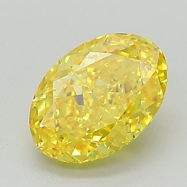 IGI Oval Loose Lab Diamond 1.38ct Fancy Vivid Yellow VS2: IGI Oval Loose Lab Diamond 1.38ct Fancy Vivid Yellow VS2 Loose lab-grown diamond certified by IGI, 1.38 carats, fancy vivid yellow color, clarity VS2, with excellent polish and very good symmetry,