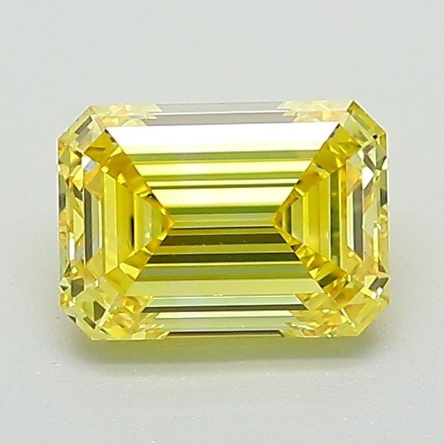 Loose Lab Diamond IGI Emerald 1.24ct Fancy Vivid Yellow VS1: Loose Lab Diamond IGI Emerald 1.24ct Fancy Vivid Yellow VS1 The Loose Lab Diamond IGI Emerald weighs 1.24ct, features Fancy Vivid Yellow color and VS1 clarity, and is certified by IGI with excellent