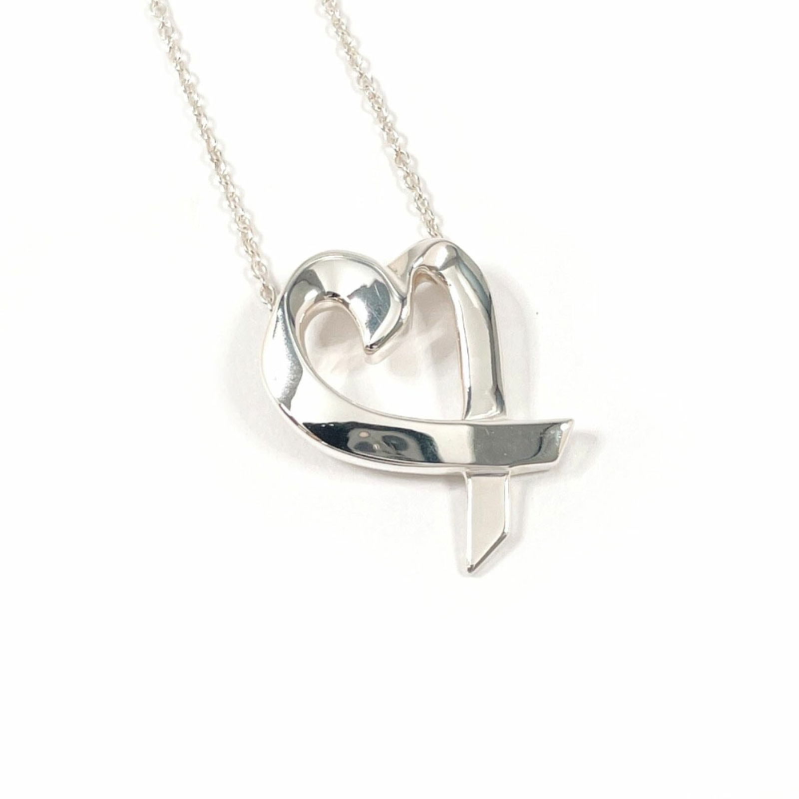 TIFFANY & Co. Paloma Picasso Loving Heart Necklace 925 Silver: TIFFANY & Co. Paloma Picasso Loving Heart Necklace 925 Silver TIFFANY & Co. Paloma Picasso Loving Heart Necklace made of 925 silver, designed for women with a neck circumference of 50 cm and a