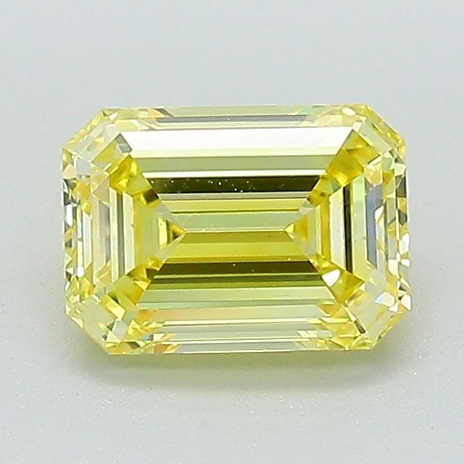 Loose Lab Diamond 1.08ct Fancy Intense Yellow VVS2 - IGI Emerald: Loose Lab Diamond 1.08ct Fancy Intense Yellow VVS2 - IGI Emerald Loose Lab Diamond weighing 1.08ct, color Fancy Intense Yellow, clarity VVS2, with EX polish and VG symmetry, measuring 6.88L x 4.92W x