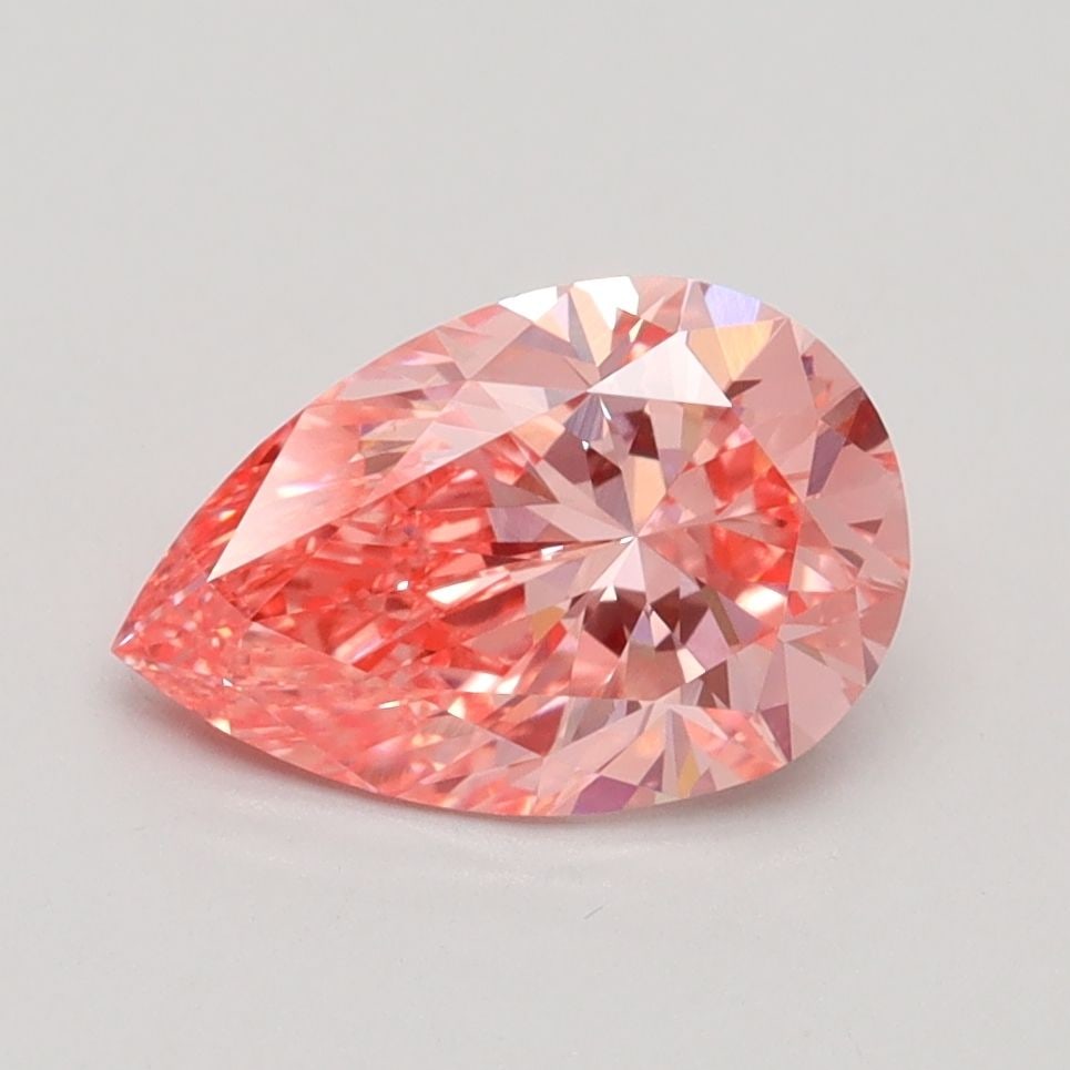 Loose Lab Diamond IGI Pear 1.51ct Fancy Vivid Pink VS2: Loose Lab Diamond IGI Pear 1.51ct Fancy Vivid Pink VS2 Loose lab-grown diamond weighing 1.51ct, IGI certified, with fancy vivid pink color and clarity VS2. Measurements are 9.77L x 6.36W x 4.1H. 