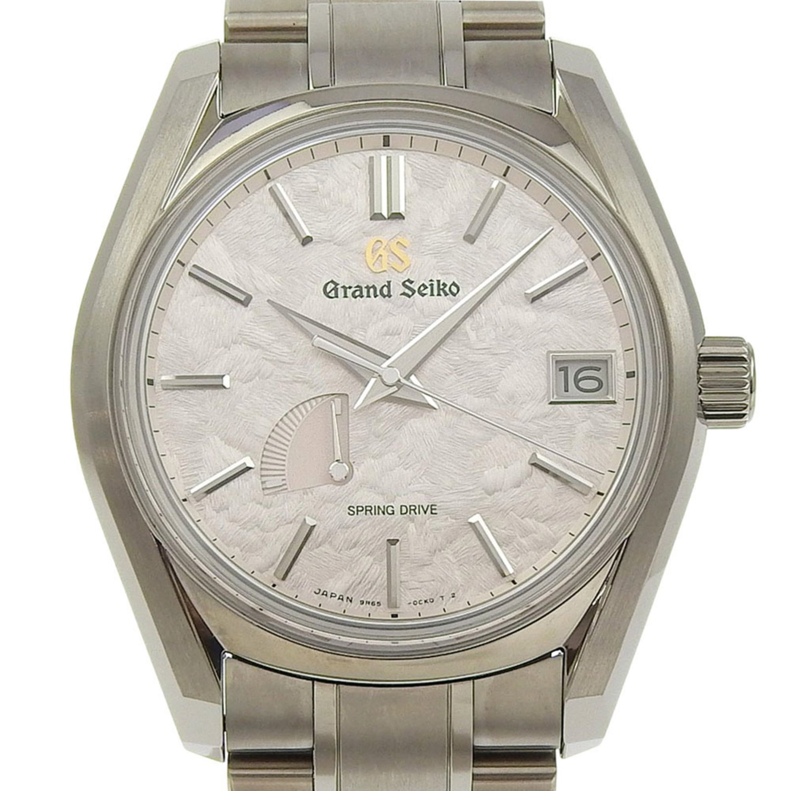 Wristwatch Grand Seiko: Wristwatch Grand Seiko Grand Seiko wristwatch for men, featuring a silver color and floral patterned band, with a case diameter of 40mm and wrist size of 17cm. The watch is in mint condition, describe