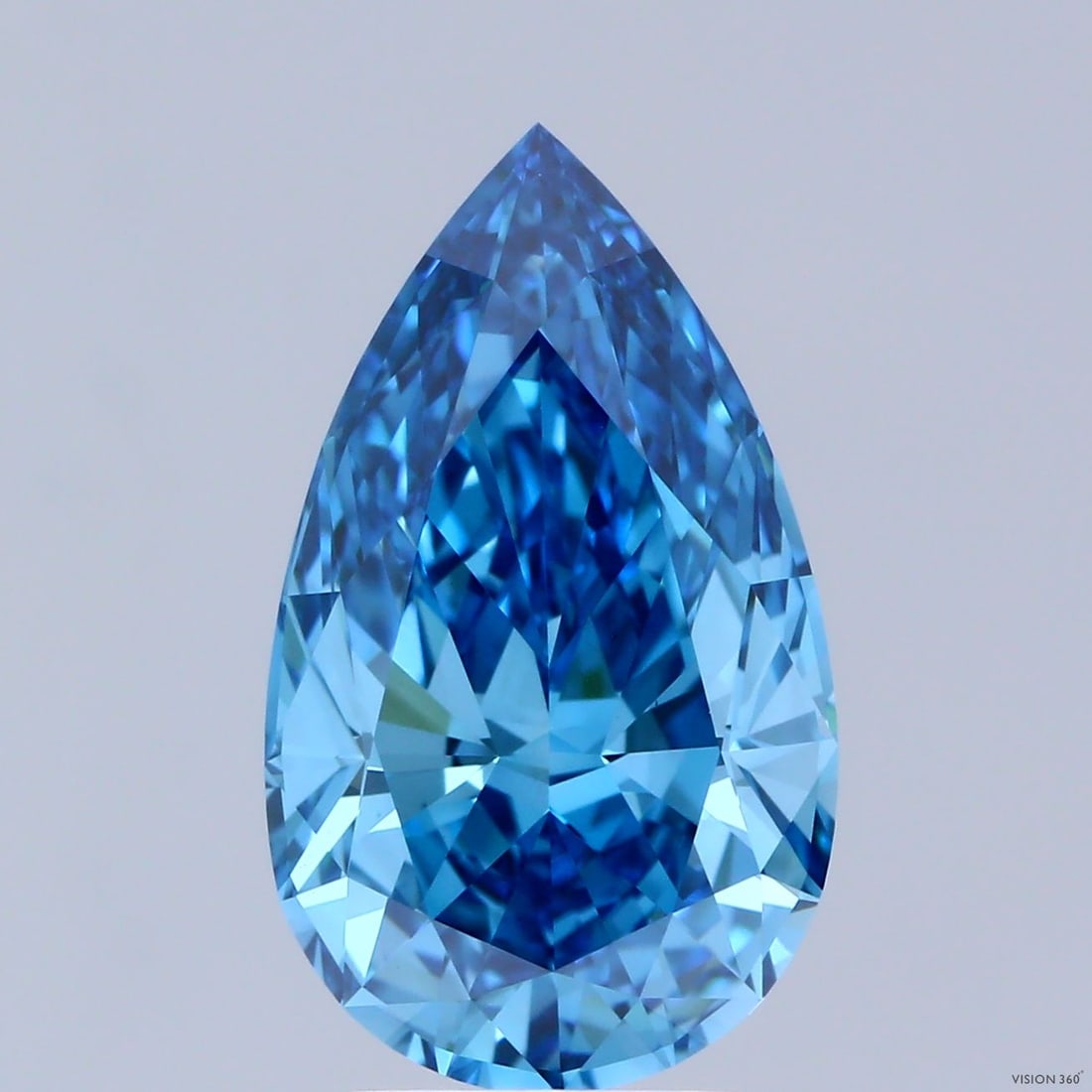 Loose Lab Diamond IGI Pear 3.59ct Fancy Vivid Blue VVS2: Loose Lab Diamond IGI Pear 3.59ct Fancy Vivid Blue VVS2 Loose Lab Diamond IGI certified, weighing 3.59ct, with a Fancy Vivid Blue color and VVS2 clarity. Polish and symmetry rated Excellent,