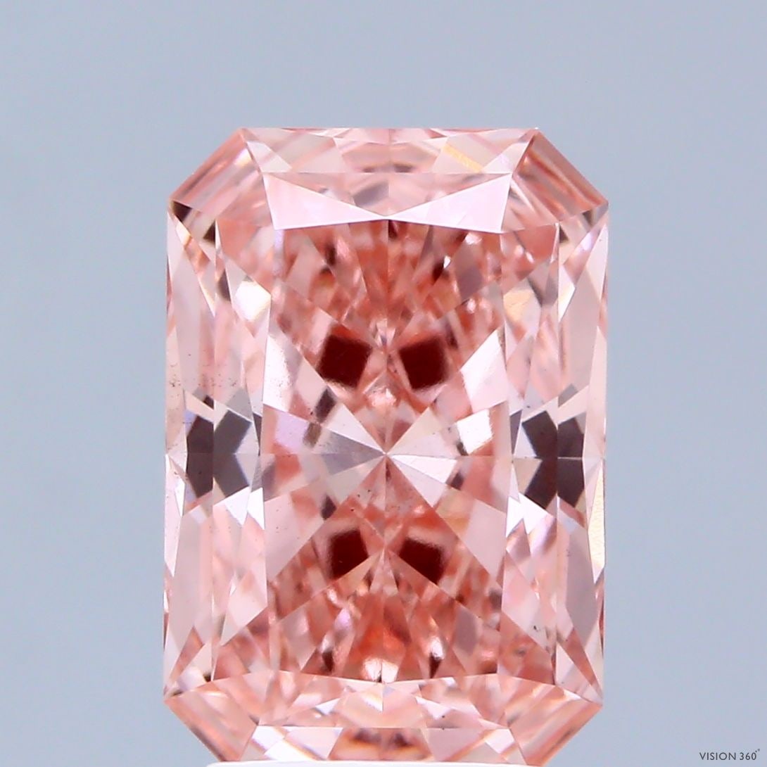 Loose Lab Diamond IGI Radiant 3.3ct Fancy Vivid Pink VS1: Loose Lab Diamond IGI Radiant 3.3ct Fancy Vivid Pink VS1 Loose lab-grown diamond, IGI certified, weighing 3.3ct with a fancy vivid pink color and VS1 clarity. Item Specifics: Source: This Is A Real
