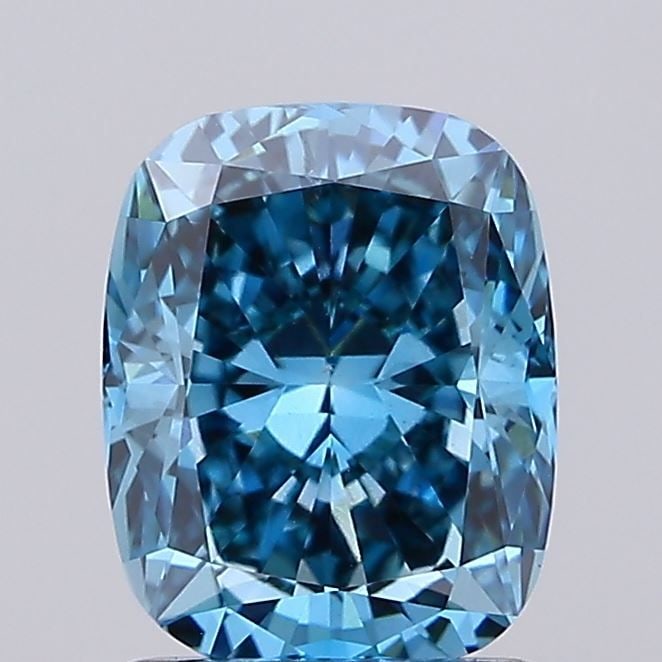 Loose Lab Diamond IGI Cushion Modified 1.51ct Fancy Vivid Blue VS2: Loose Lab Diamond IGI Cushion Modified 1.51ct Fancy Vivid Blue VS2 Loose lab-grown diamond certified by IGI, 1.51ct, Cushion Modified cut, Color Fancy Vivid Blue, Clarity VS2, featuring excellent