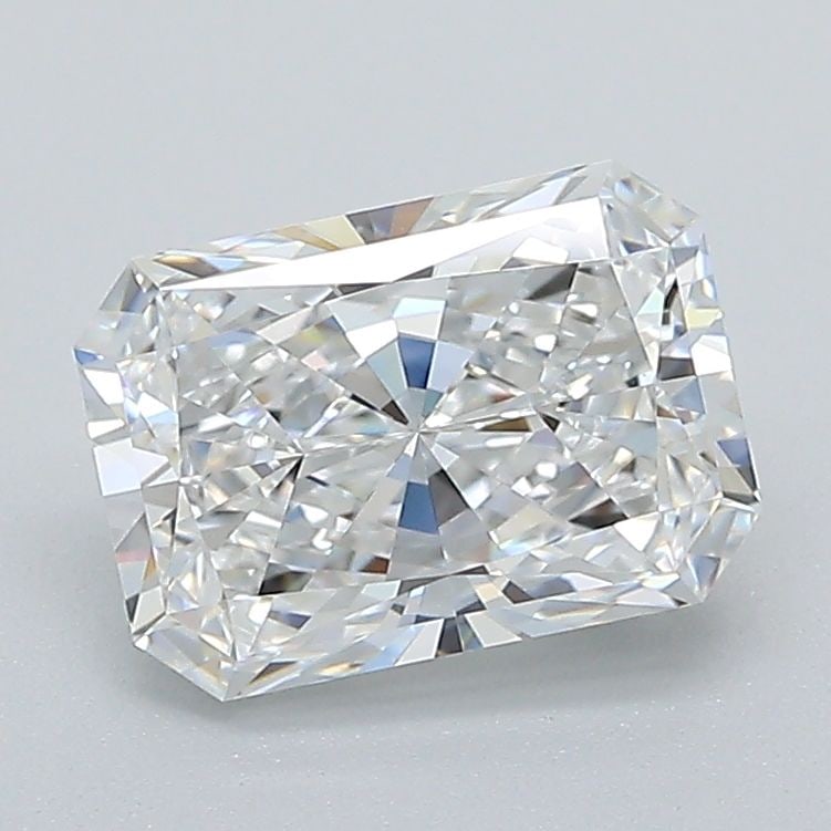 Loose Lab Diamond GIA Radiant 1.58ct D VVS2: Loose Lab Diamond GIA Radiant 1.58ct D VVS2 Loose lab-grown diamond certified by GIA, 1.58ct, Radiant cut, Color D, Clarity VVS2, featuring excellent polish and symmetry, measuring 8.22 x 5.79 x 3.93