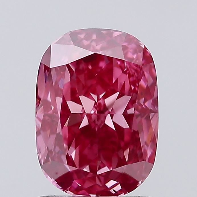 Loose Lab Diamond IGI Cushion Modified 1.51ct Fancy Vivid Pink VS2: Loose Lab Diamond IGI Cushion Modified 1.51ct Fancy Vivid Pink VS2 Loose lab-grown diamond, IGI certified, with a carat weight of 1.51ct, fancy vivid pink color, and VS2 clarity. Measurements are
