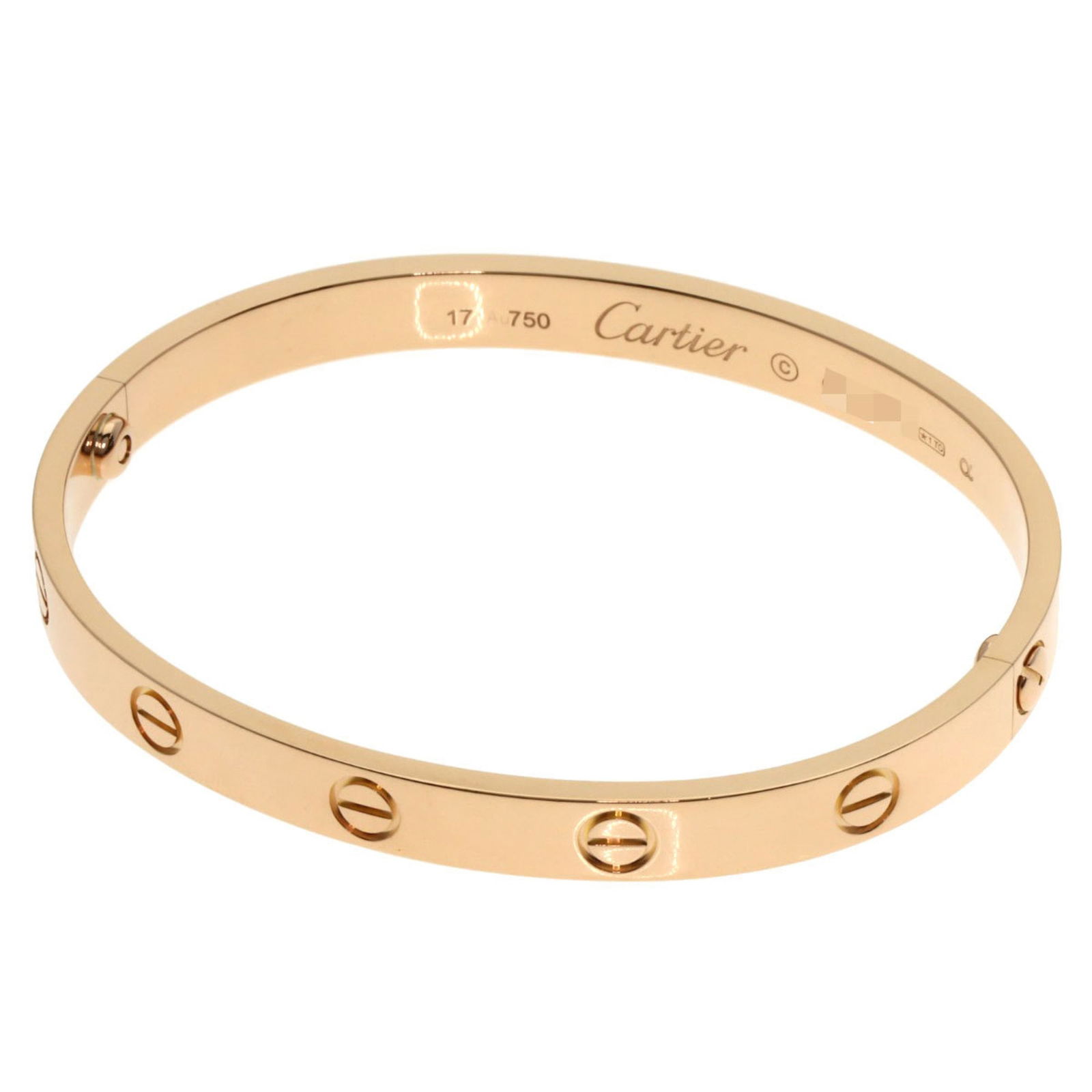 Cartier Pink Gold (18K) Charm Bracelet: Cartier Pink Gold (18K) Charm Bracelet Cartier 18K pink gold charm bracelet for women, measuring 17cm in length, in like new condition with minimal traces of usage. Item Specifics: Brand: Cartier