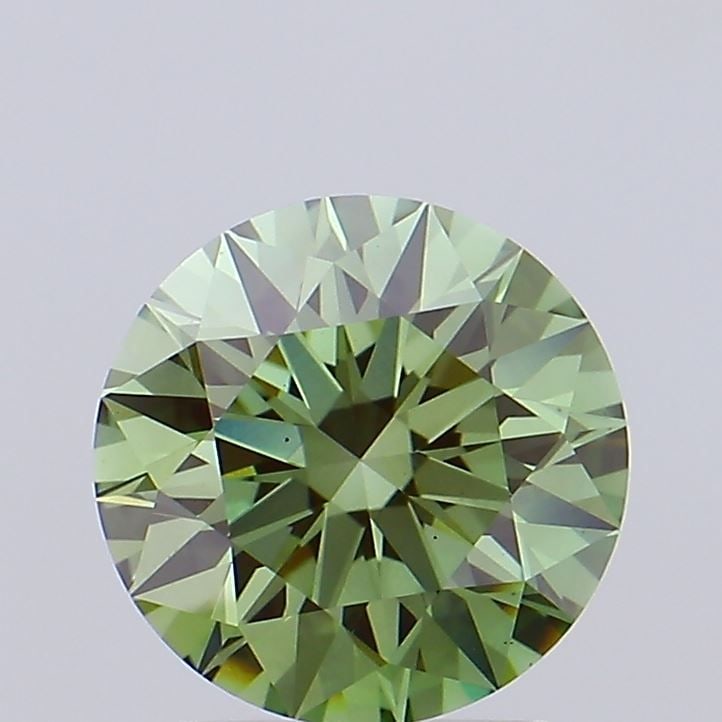 Ideal Loose Lab Diamond IGI Round 1.63ct Fancy Vivid Green VS1: Ideal Loose Lab Diamond IGI Round 1.63ct Fancy Vivid Green VS1 Ideal loose lab-grown diamond weighing 1.63ct, round cut, Fancy Vivid Green color, VS1 clarity, with excellent polish and symmetry, certi