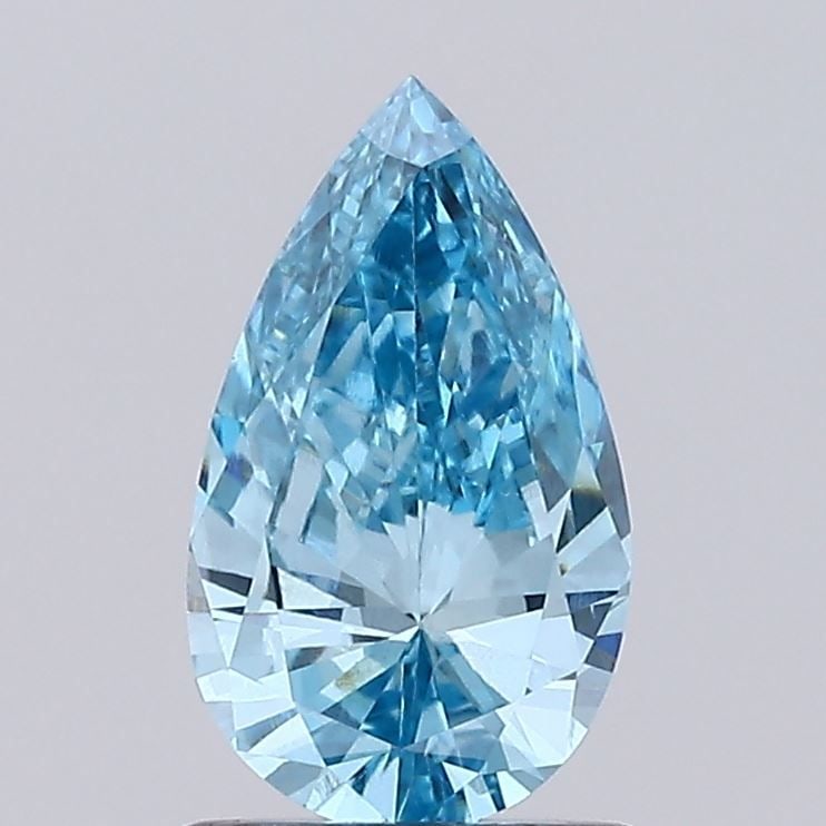 Loose Lab Diamond IGI Pear 1.05ct Fancy Vivid Blue VS1: Loose Lab Diamond IGI Pear 1.05ct Fancy Vivid Blue VS1 This loose lab-grown diamond weighs 1.05 carats and features a Fancy Vivid Blue color with VS1 clarity. It is certified by IGI and has measuremen