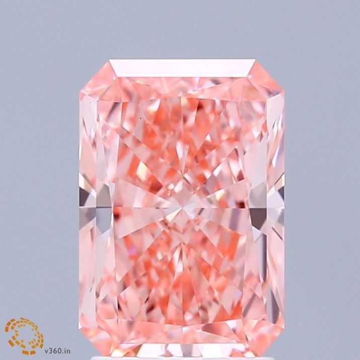 Loose Lab Diamond IGI Radiant 2.54ct Fancy Vivid Pink VS1: Loose Lab Diamond IGI Radiant 2.54ct Fancy Vivid Pink VS1 Loose Lab Diamond IGI Radiant, 2.54ct, Fancy Vivid Pink, VS1 clarity, certified by IGI, with measurements of 9.74L x 6.63W x 4.45H. Item