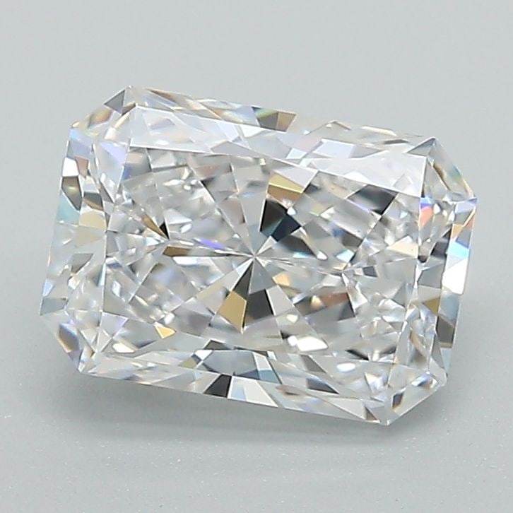 Loose Lab Diamond GIA Radiant 1.62ct D VVS2: Loose Lab Diamond GIA Radiant 1.62ct D VVS2 Loose lab-grown diamond certificated by GIA, weighing 1.62ct with a D color and VVS2 clarity, showcasing excellent polish and symmetry, measuring 8.25L x