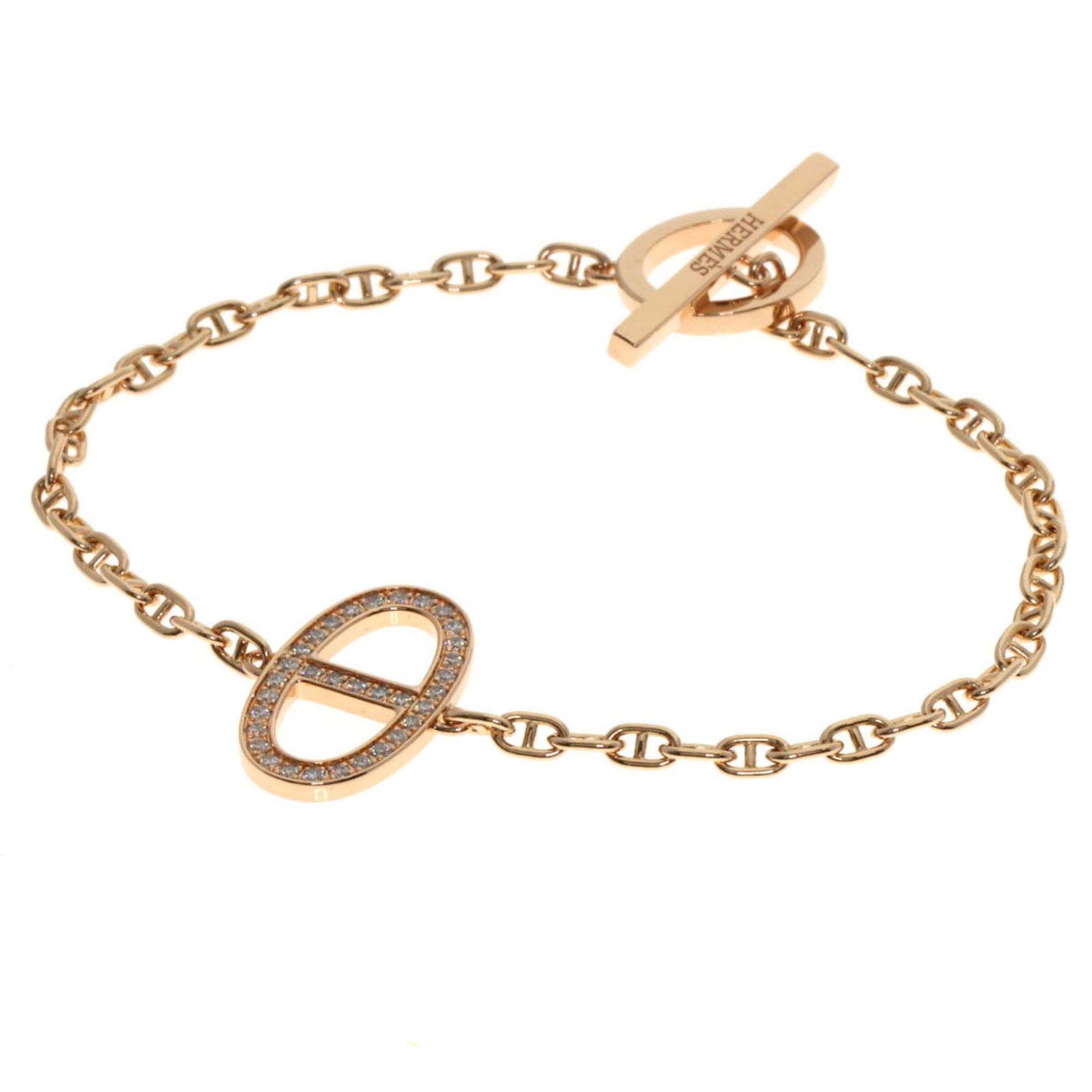 Hermes 18K Pink Gold Charm Bracelet (1 of 7)