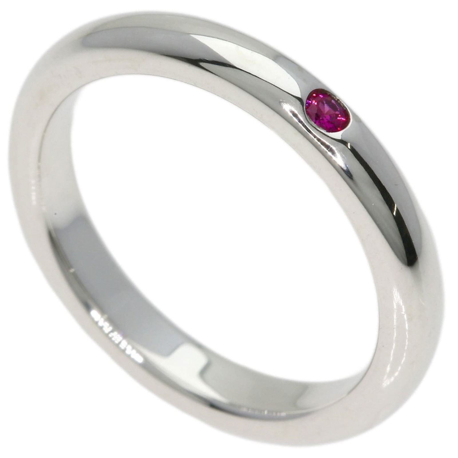 Silver Tiffany Band Ring: Silver Tiffany Band Ring Silver band ring from Tiffany, suitable for women, size 3.5, featuring a sapphire, in used condition with minimal traces of wear. Item Specifics: Brand: Tiffany Type: Band Rin