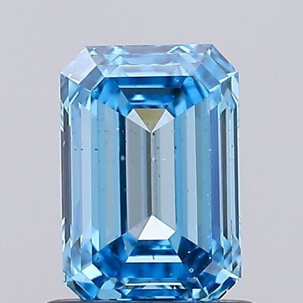 Loose Lab Diamond IGI Emerald 1.02ct Fancy Vivid Blue VS2: Loose Lab Diamond IGI Emerald 1.02ct Fancy Vivid Blue VS2 This 1.02ct lab-grown diamond features an emerald cut with a fancy vivid blue color and VS2 clarity, IGI certified, measuring 6.91L x 4.7W x
