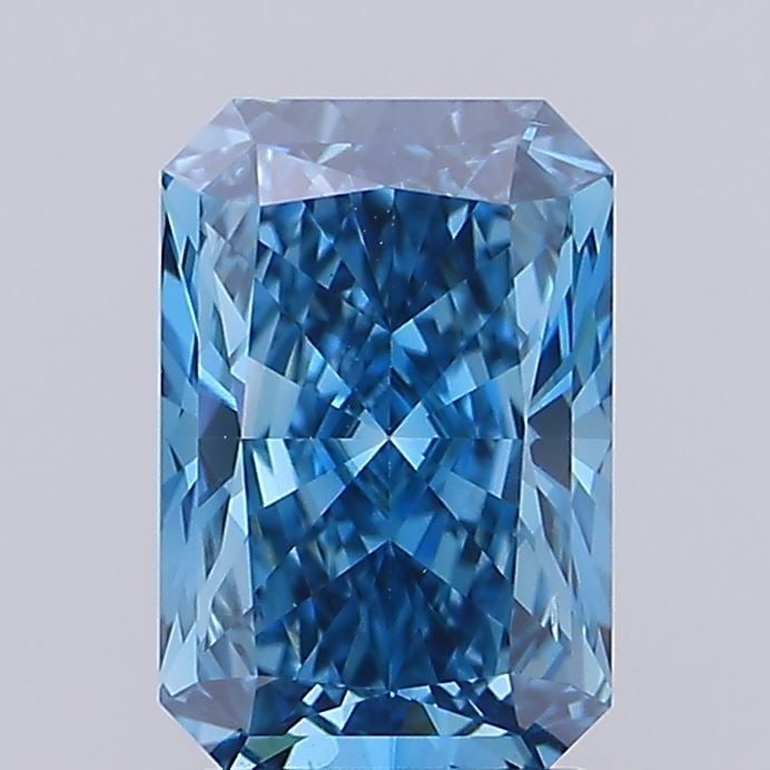 Loose Lab Diamond IGI Radiant 2.27ct Fancy Vivid Blue VS2: Loose Lab Diamond IGI Radiant 2.27ct Fancy Vivid Blue VS2 Loose lab-grown diamond weighing 2.27ct, radiant cut, fancy vivid blue color, clarity VS2, certified by IGI, featuring excellent polish and