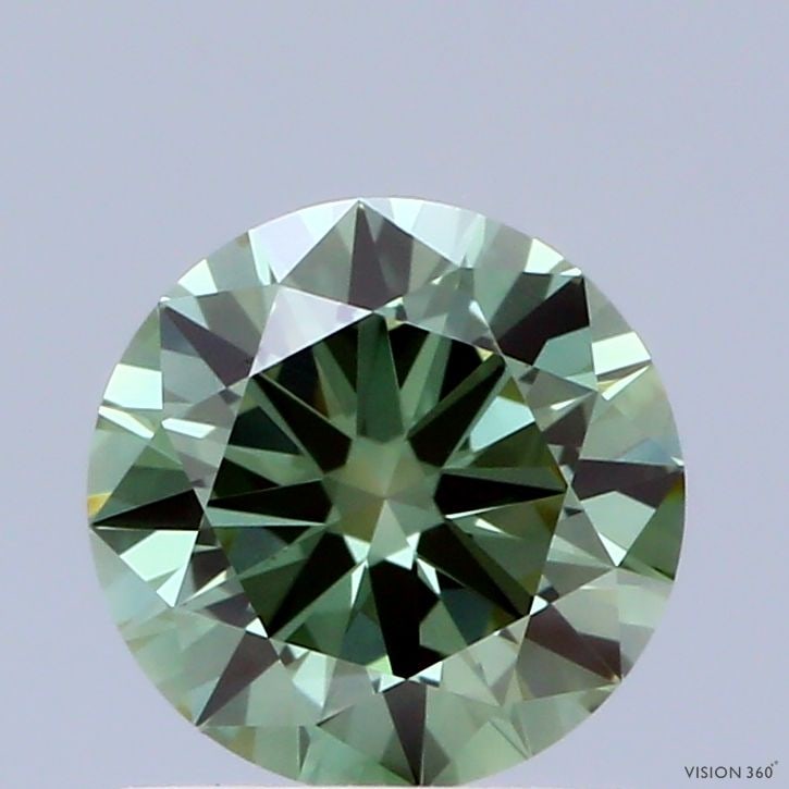 Loose Lab Diamond IGI Round 1.0ct Fancy Vivid Green VVS2: Loose Lab Diamond IGI Round 1.0ct Fancy Vivid Green VVS2 Loose lab-grown IGI round diamond weighing 1.0ct, color Fancy Vivid Green, clarity VVS2, with excellent polish and symmetry; certified by IGI.