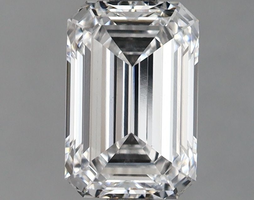 Loose Lab Diamond GIA Emerald 1.85ct D VS2: Loose Lab Diamond GIA Emerald 1.85ct D VS2 Loose lab-grown diamond, GIA certified, 1.85ct, emerald cut, color D, clarity VS2, with excellent polish and symmetry, measuring 8.52L x 5.72W x 3.84H. 