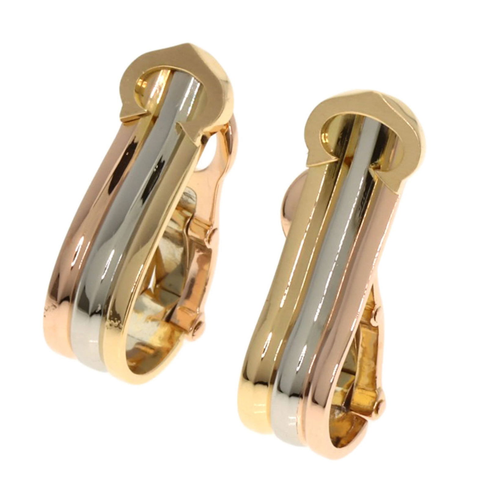 Cartier Clip Earrings in Pink, White, Yellow Gold (18K) (1 of 11)