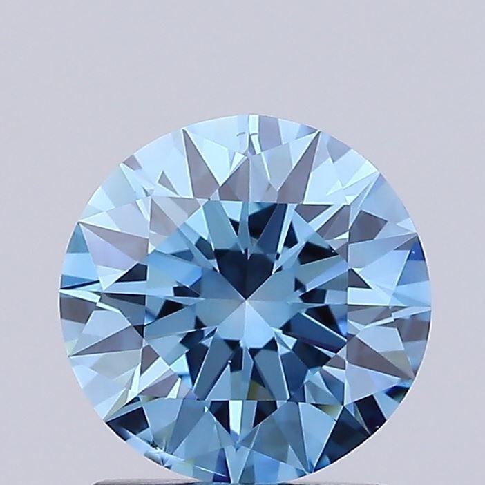 IGI Round Loose Lab Diamond 1.47ct Fancy Vivid Blue SI2 Ideal: IGI Round Loose Lab Diamond 1.47ct Fancy Vivid Blue SI2 Ideal IGI Round Loose Lab Diamond weighing 1.47ct with Fancy Vivid Blue color and SI2 clarity, certified by IGI, featuring excellent polish and