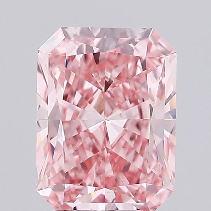 IGI Radiant Loose Lab Diamond 2.06ct Fancy Vivid Pink VS2: IGI Radiant Loose Lab Diamond 2.06ct Fancy Vivid Pink VS2 The IGI Radiant Loose Lab Diamond weighs 2.06ct with a Fancy Vivid Pink color and VS2 clarity, featuring excellent polish and symmetry, and