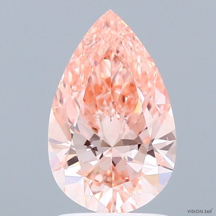 IGI Pear Loose Lab Diamond, 1.71ct Fancy Vivid Pink, VS2: IGI Pear Loose Lab Diamond, 1.71ct Fancy Vivid Pink, VS2 IGI Pear Loose Lab Diamond at 1.71ct, Fancy Vivid Pink color and VS2 clarity, with very good polish and excellent symmetry, measuring 10.68L x