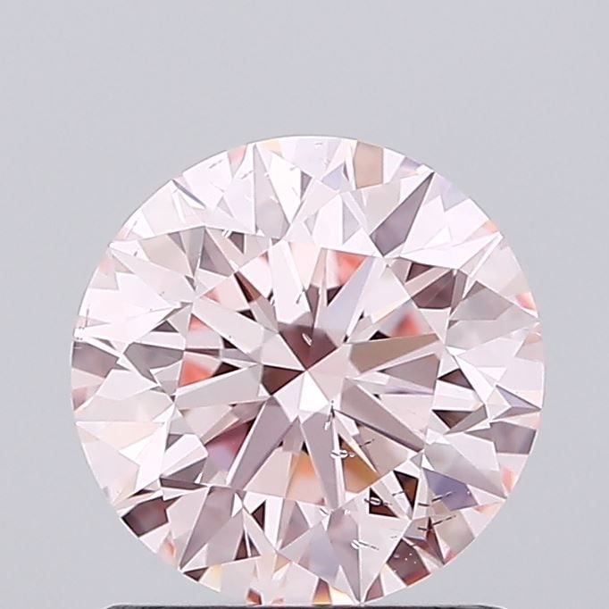 Loose Lab Diamond IGI Round 1.26ct Fancy Intense Pink SI1: Loose Lab Diamond IGI Round 1.26ct Fancy Intense Pink SI1 Loose lab-grown diamond, IGI certified, round cut, weighing 1.26ct, with fancy intense pink color and SI1 clarity, featuring excellent polish