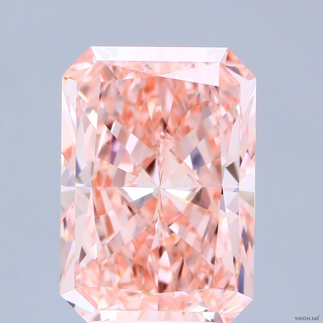 Loose Lab Diamond IGI Radiant 4.01ct Fancy Vivid Pink VS1: Loose Lab Diamond IGI Radiant 4.01ct Fancy Vivid Pink VS1 Loose lab-grown diamond, IGI certified, radiant cut, 4.01ct, fancy vivid pink color, VS1 clarity, excellent polish and symmetry, measurements