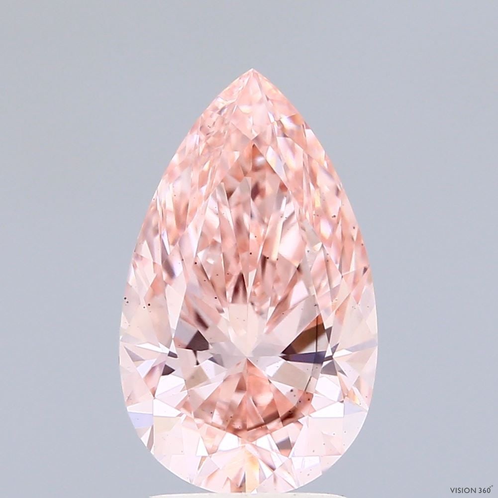 Loose Lab Diamond IGI Pear 3.07ct Fancy Vivid Pink SI1: Loose Lab Diamond IGI Pear 3.07ct Fancy Vivid Pink SI1 Loose lab diamond certified by IGI, featuring a pear cut of 3.07ct, color Fancy Vivid Pink, clarity SI1, with excellent polish and symmetry,