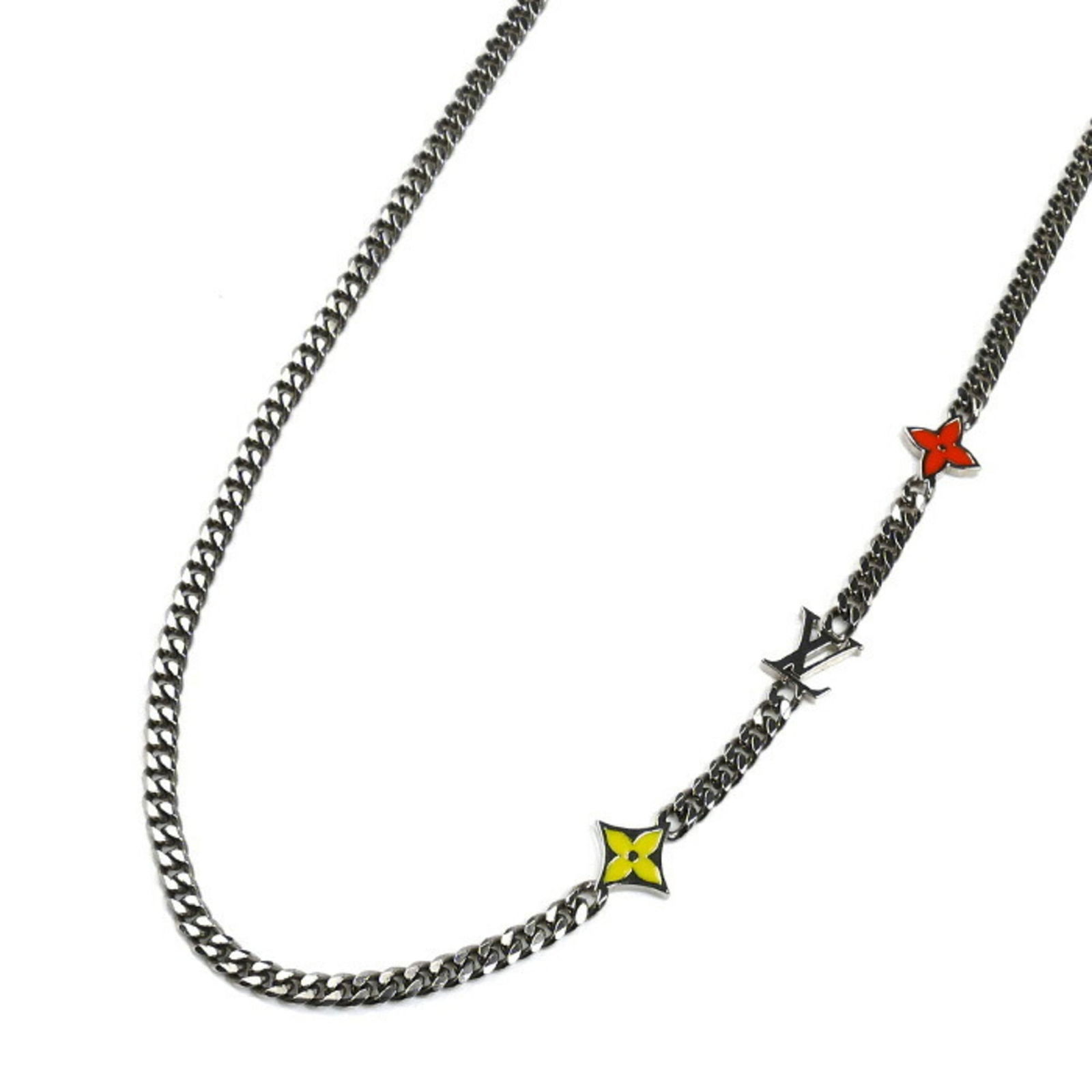 Louis Vuitton M01951 Metal Monogram Row Necklace 26.3g 65cm Women's (1 of 4)