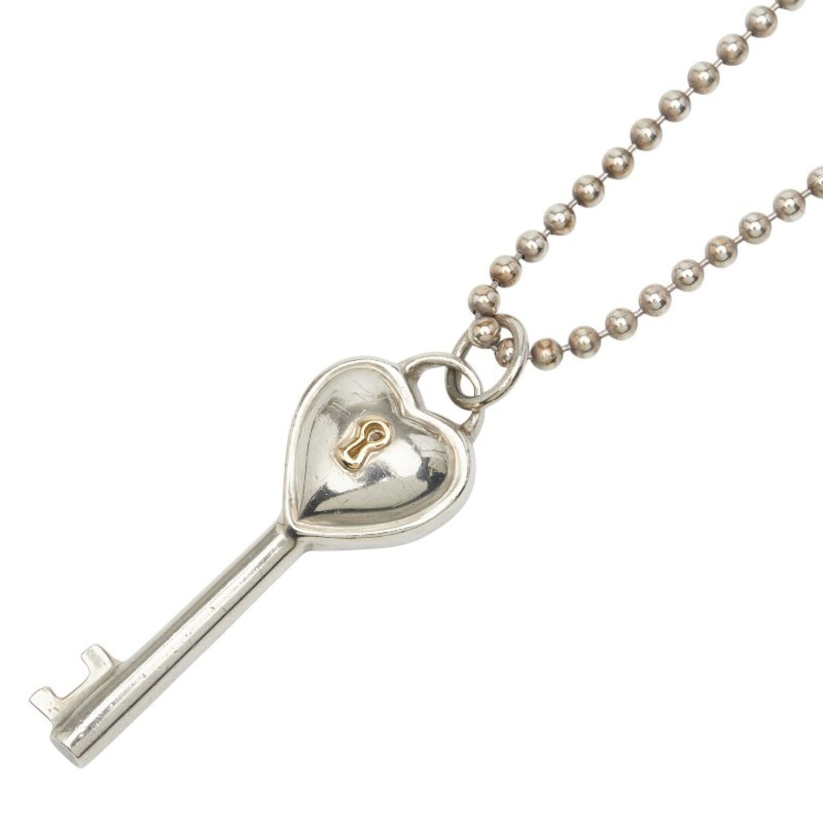 Tiffany & Co. Heart Key Necklace 925 Sterling Silver for Women (1 of 7)