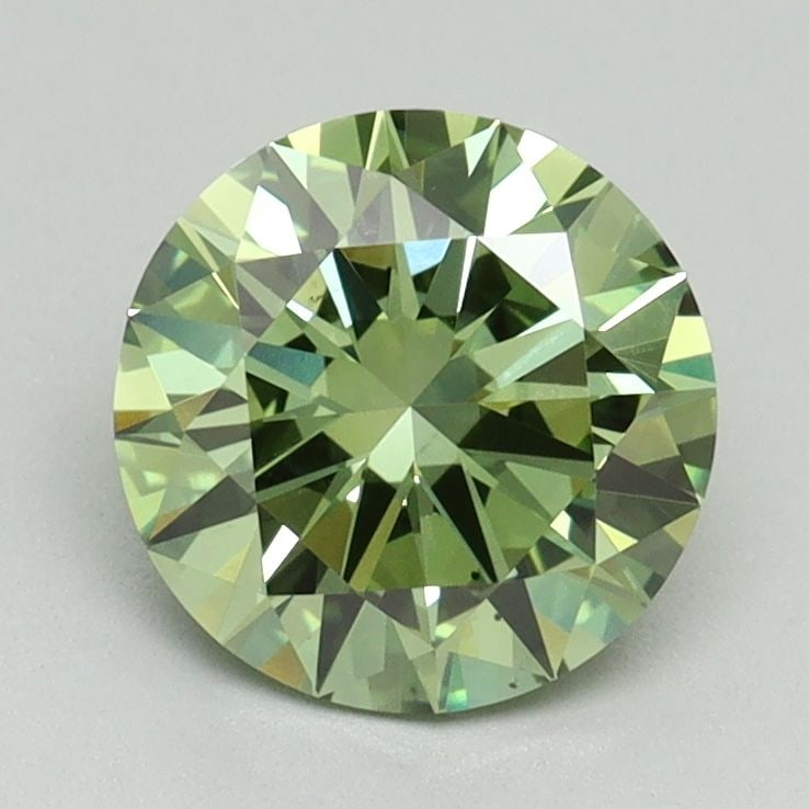 Loose Lab Diamond IGI Round 1.5ct Fancy Vivid Green VS2: Loose Lab Diamond IGI Round 1.5ct Fancy Vivid Green VS2 Loose lab-grown diamond certified by IGI, weighing 1.5 carats, with a fancy vivid green color and clarity of VS2. Measurements are 7.37L x