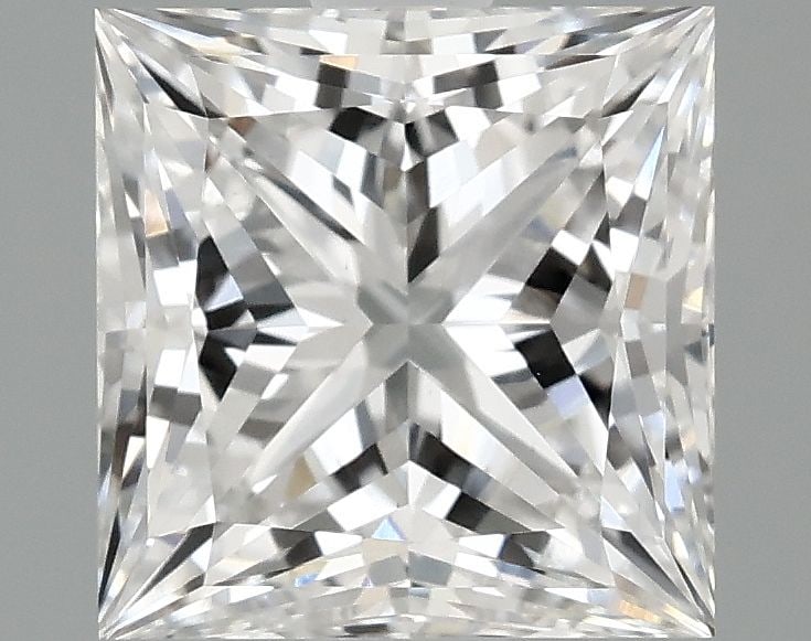 Loose Lab Diamond IGI Princess 1.88ct E VS1: Loose Lab Diamond IGI Princess 1.88ct E VS1 Loose lab-grown diamond, IGI certified, weighing 1.88ct with a princess cut, color E, clarity VS1, excellent polish and symmetry, measuring 6.85L x 6.73W x