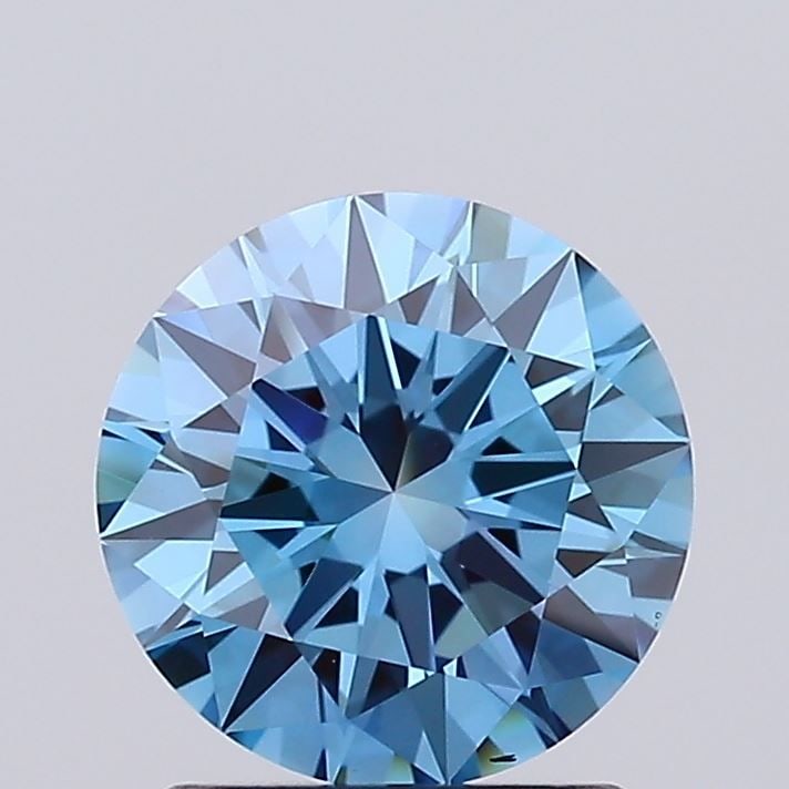 Loose Lab Diamond IGI Round 1.34ct Fancy Vivid Blue VS2: Loose Lab Diamond IGI Round 1.34ct Fancy Vivid Blue VS2 Loose Lab Diamond IGI Round 1.34ct in Fancy Vivid Blue, with VS2 clarity and EX cut, measuring 7.16L x 7.2W x 4.28H, certified by IGI. Item