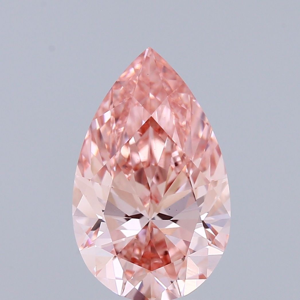 Loose Lab Diamond IGI Pear 2.06ct Fancy Vivid Pink VS1: Loose Lab Diamond IGI Pear 2.06ct Fancy Vivid Pink VS1 Loose Lab Diamond IGI Pear weighing 2.06ct, with color Fancy Vivid Pink and clarity VS1, exhibiting excellent polish and very good symmetry, cert