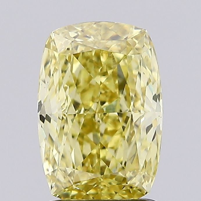 Loose Lab Diamond 1.78ct Fancy Intense Yellow VS2 - IGI Cushion Modified: Loose Lab Diamond 1.78ct Fancy Intense Yellow VS2 - IGI Cushion Modified This 1.78ct Loose Lab Diamond, certified by IGI, shows a Fancy Intense Yellow color and VS2 clarity, with excellent polish and