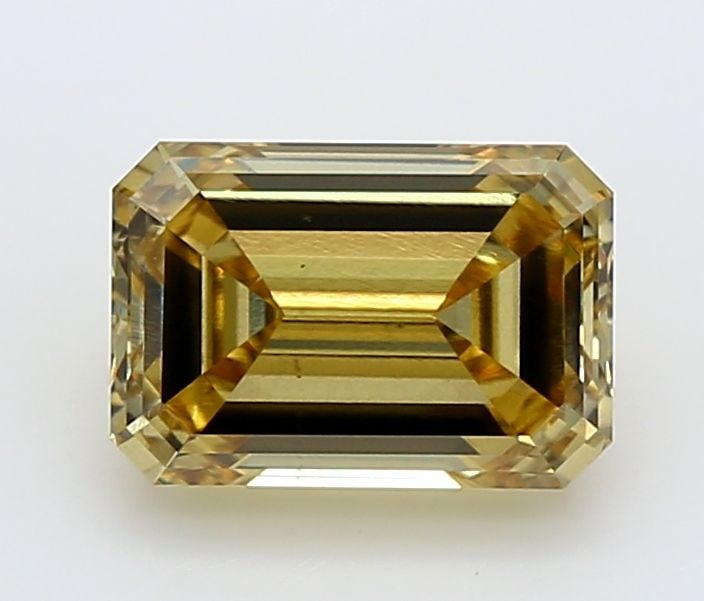 Loose Lab Diamond 1.64ct Fancy Intense Yellow VS2 - IGI Emerald: Loose Lab Diamond 1.64ct Fancy Intense Yellow VS2 - IGI Emerald Loose Lab Diamond weighing 1.64ct, cut in an emerald shape with Fancy Intense Yellow color and VS2 clarity, rated EX for both polish