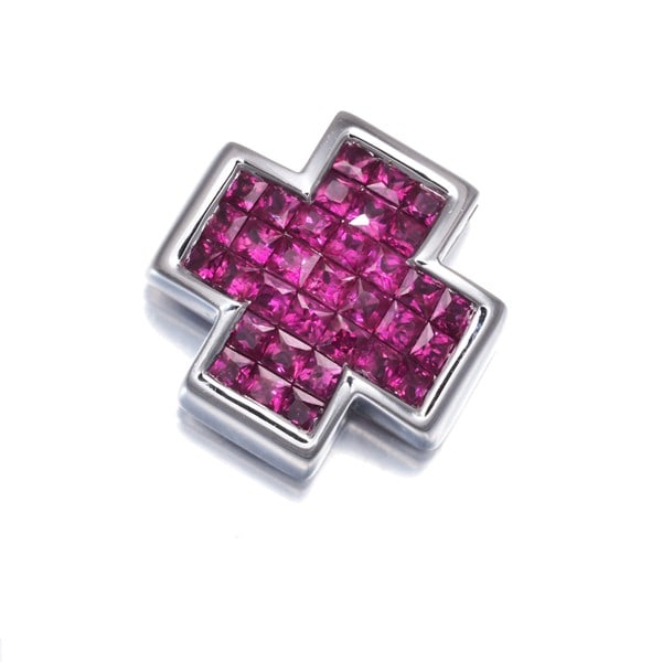 Gold Pendant Ruby Cross 18K 750 White: Gold Pendant Ruby Cross 18K 750 White This listing features Gold Pendant Ruby Cross 18K 750 White. Item specifics are provided below. Item Specifics: Country Of Origin: Japan Metal: White Gold Metal P