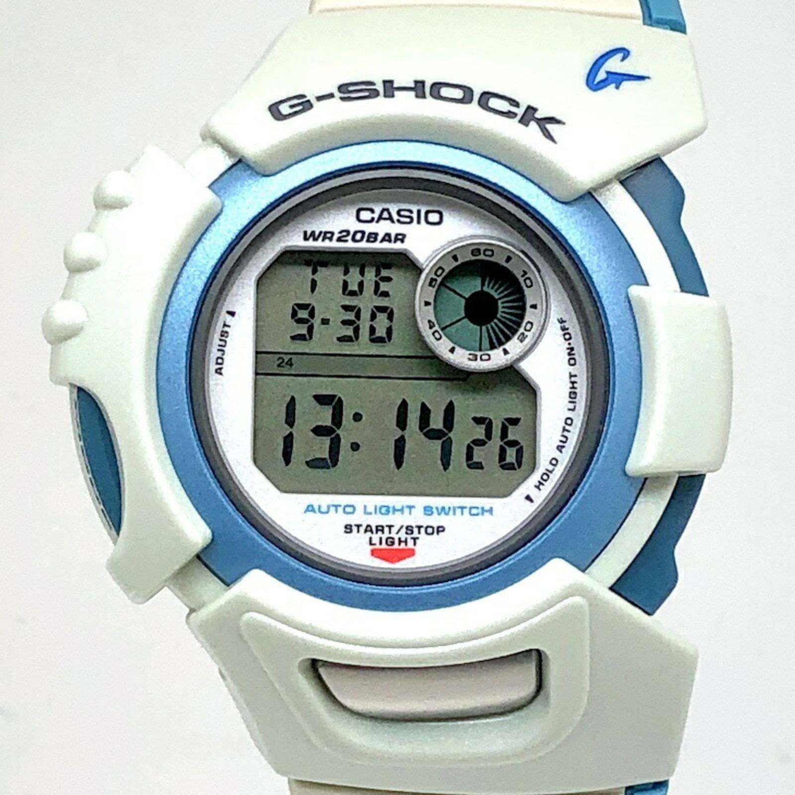 Wristwatch Casio: Wristwatch Casio This listing features Wristwatch Casio. Item specifics are provided below. Item Specifics: Brand: Casio Type: Wristwatch Gender: Men Color: Blue, White Condition: Used (good), Traces